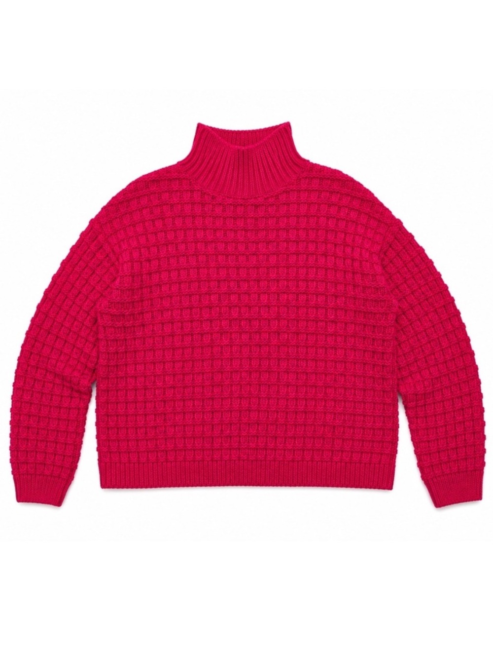 H&M Women’s Hot Pink Chunky Mock Neck Sweater